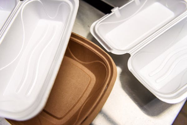 Compostable and foam food containers.