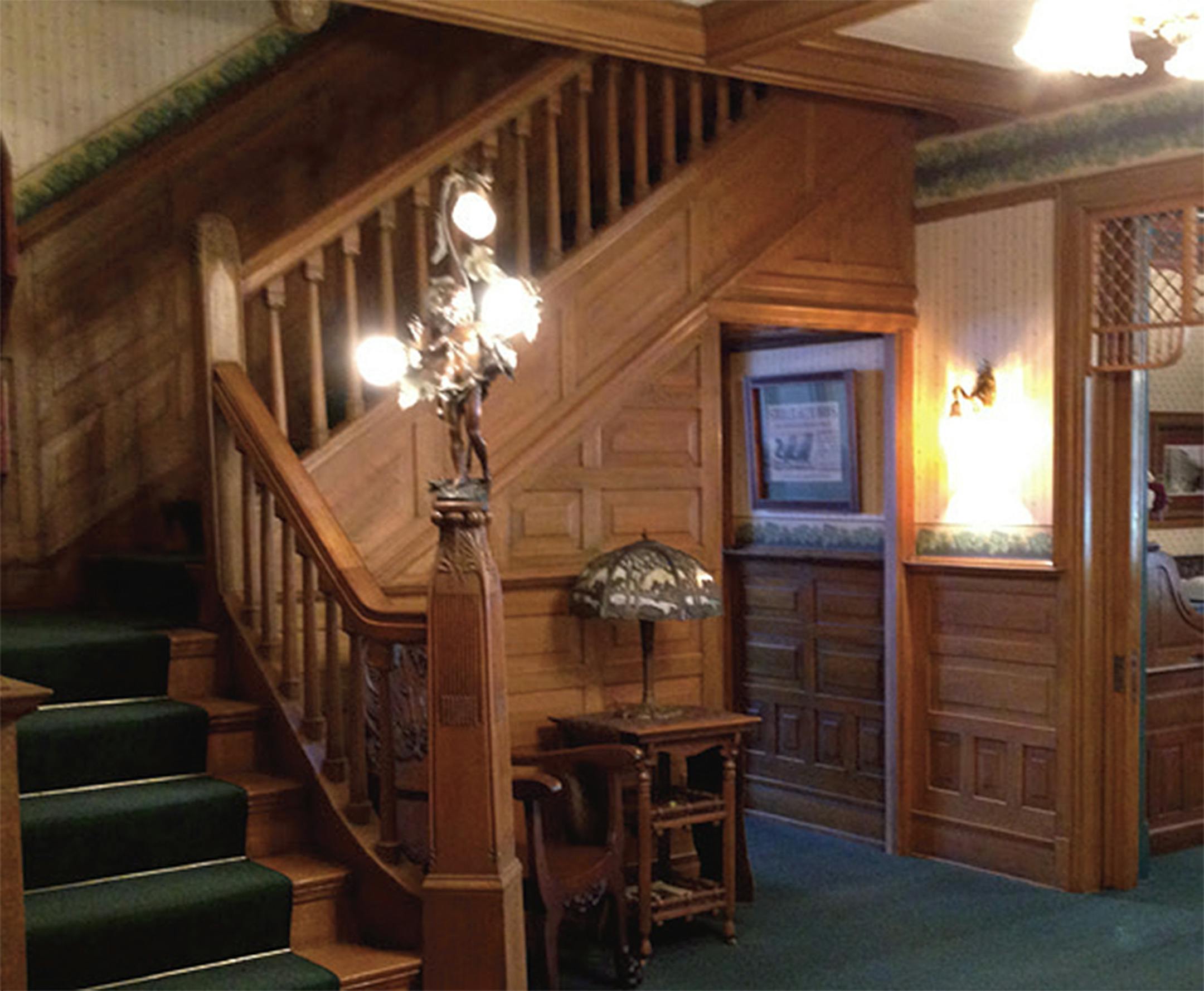 Interior view of the historic Traphagen House in Duluth, which was damaged by fire early Monday.