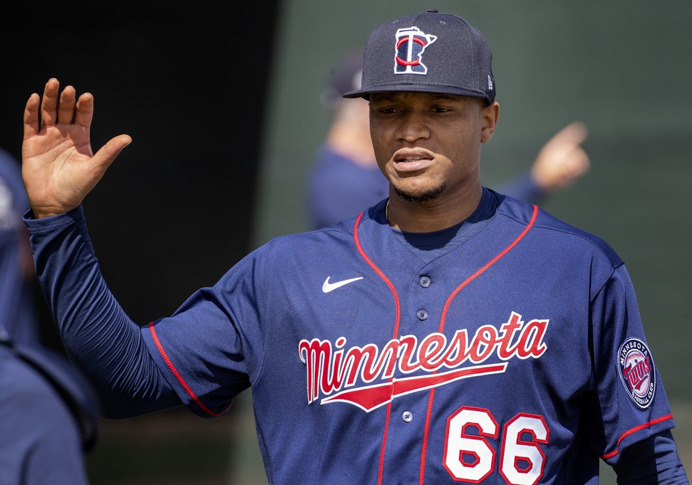 Minnesota Twins pitcher Jorge Alcala (66).