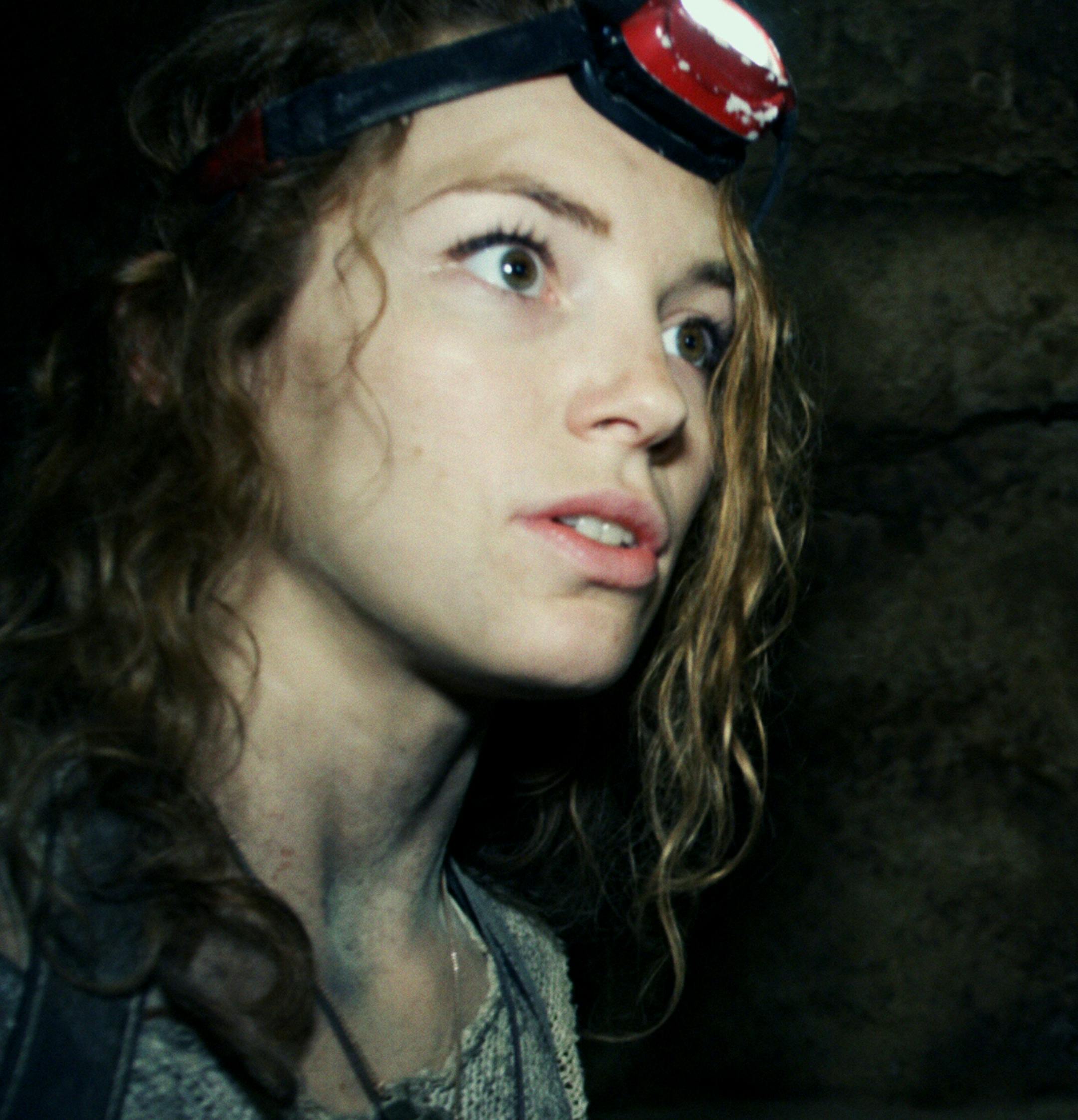 Perdita Weeks and Ben Feldman in "As Above, So Below"