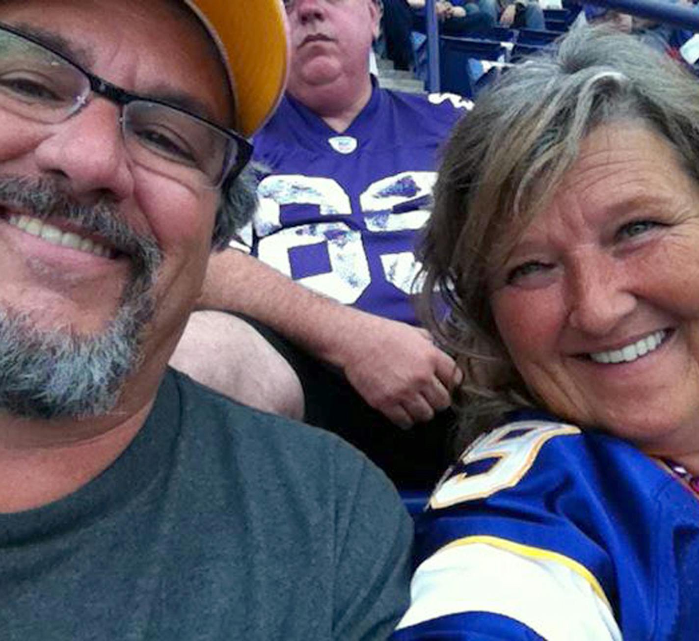 Fans - Dianne Valerius, right, has been saving for the London game since it was announced last year. She&#x201a;&#xc4;&#xf4;s pictured with her brother Dennis Webster