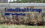 This is the sign outside the headquarters of UnitedHealth Group Inc., in Minnetonka, Minnesota, April 14, 2005.