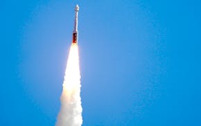 Boeing's Starliner capsule atop an Atlas V rocket lifts off from Space Launch Complex 41 at the Cape Canaveral Space Force Station on a mission to the