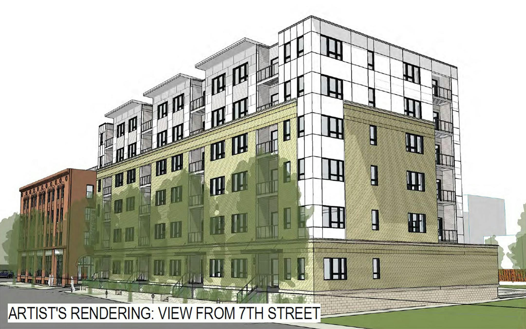 Two Twin Cities developers have proposed 156 apartments and street-level retail for 700 and 708 Central Av. NE and new construction on an adjacent lot on 7th Ave. SE.
