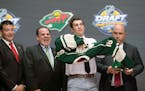 The Wild's first-round draft pick in 2016, Wisconsin center Luke Kunin (center), is on the preliminary 27-player roster for the U.S. national junior t