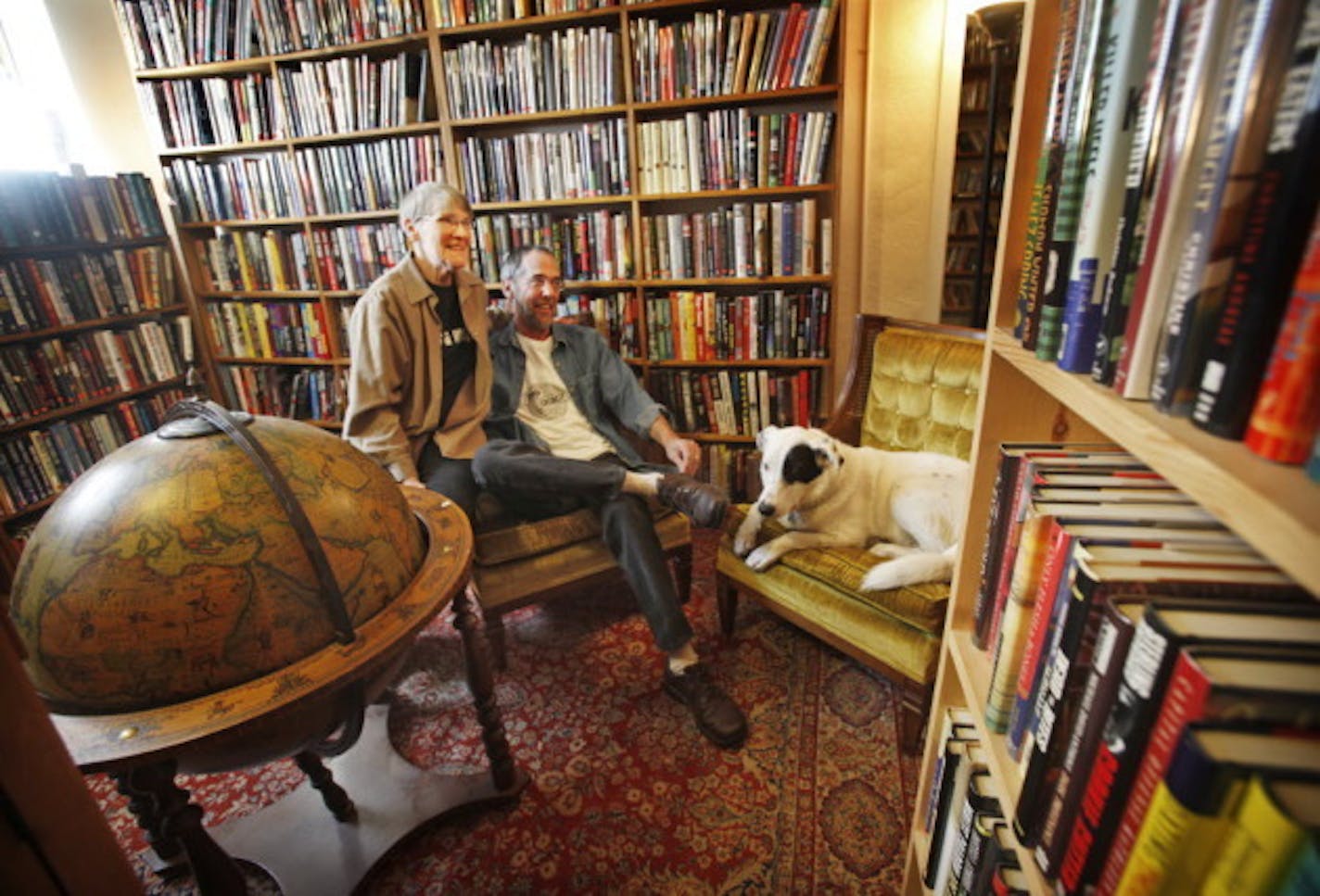 Pat Frovarp and Gary Shulze at Once Upon a Crime bookstore in 2011.