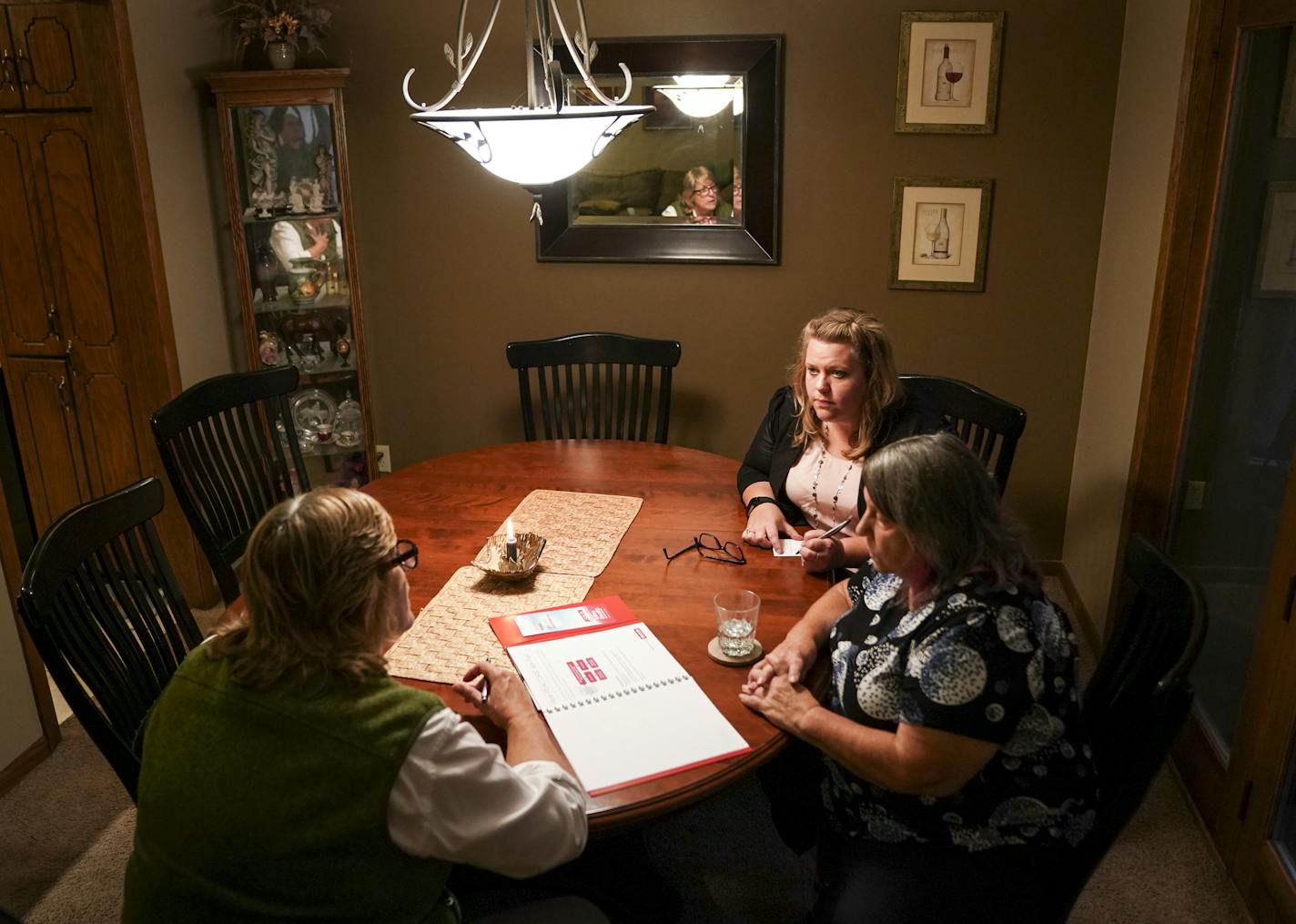 Edina Realty realtor Kath Hammerseng, left, talked Christine Arnoldi and her daughter, Andrea, through the process of listing Christine's house on the market Tuesday night during a listing appointment. ] AARON LAVINSKY &#x2022; aaron.lavinsky@startribune.com House listings in the Twin Cities posted a healthy gain during August, giving buyers more options at a time when home sales typically slow. That's according to a monthly sales report from the Minneapolis Area Association of Realtors. We phot