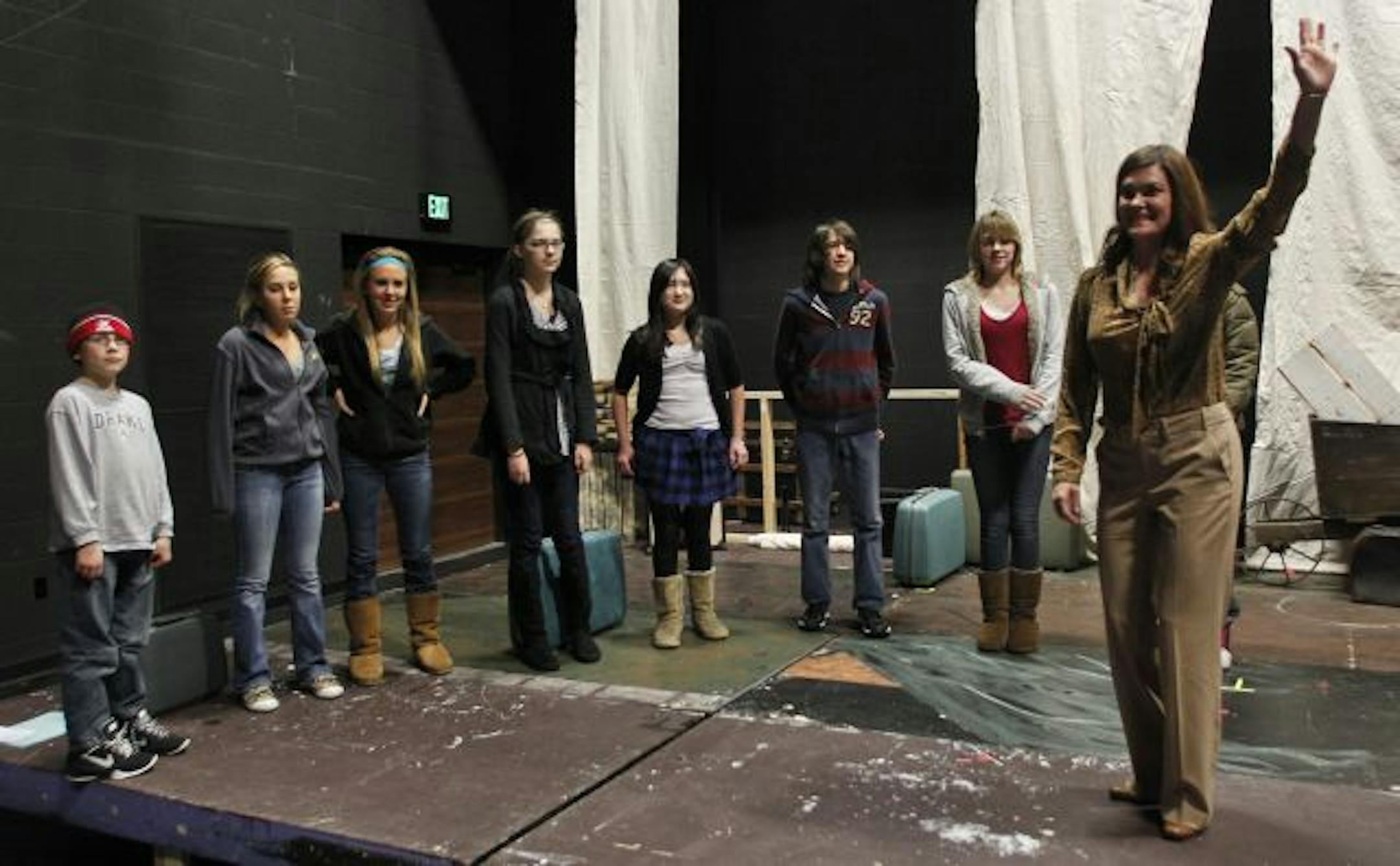 Elizabeth Tanner, drama teacher at Envision Academy of the Arts, talked with prospective students about the advantages of being involved in drama classes.