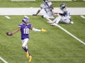 Minnesota Vikings wide receiver Justin Jefferson made his way into the end zone for a 71-yard touchdown in the third quarter as the Vikings took on th