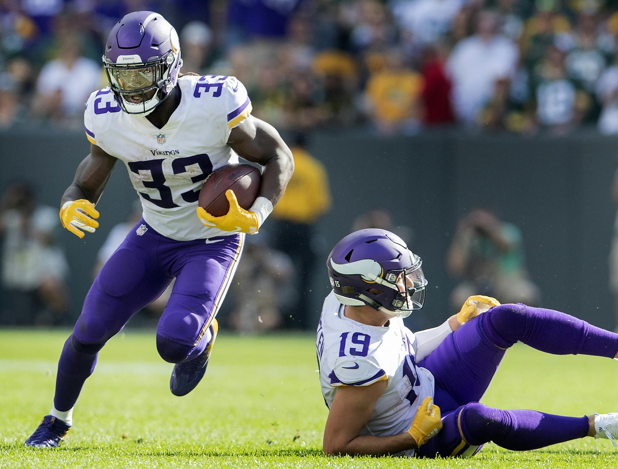 Dalvin Cook ran after a catch for a 24-yard gain in overtime.