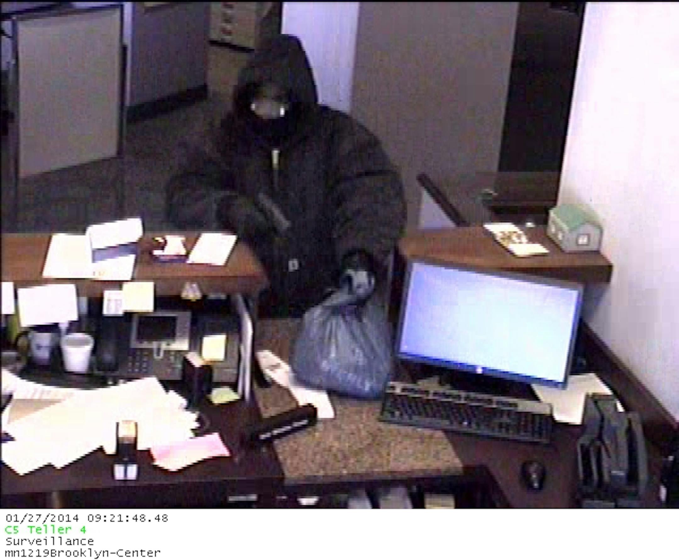 This robber held up a bank in Brooklyn Center.