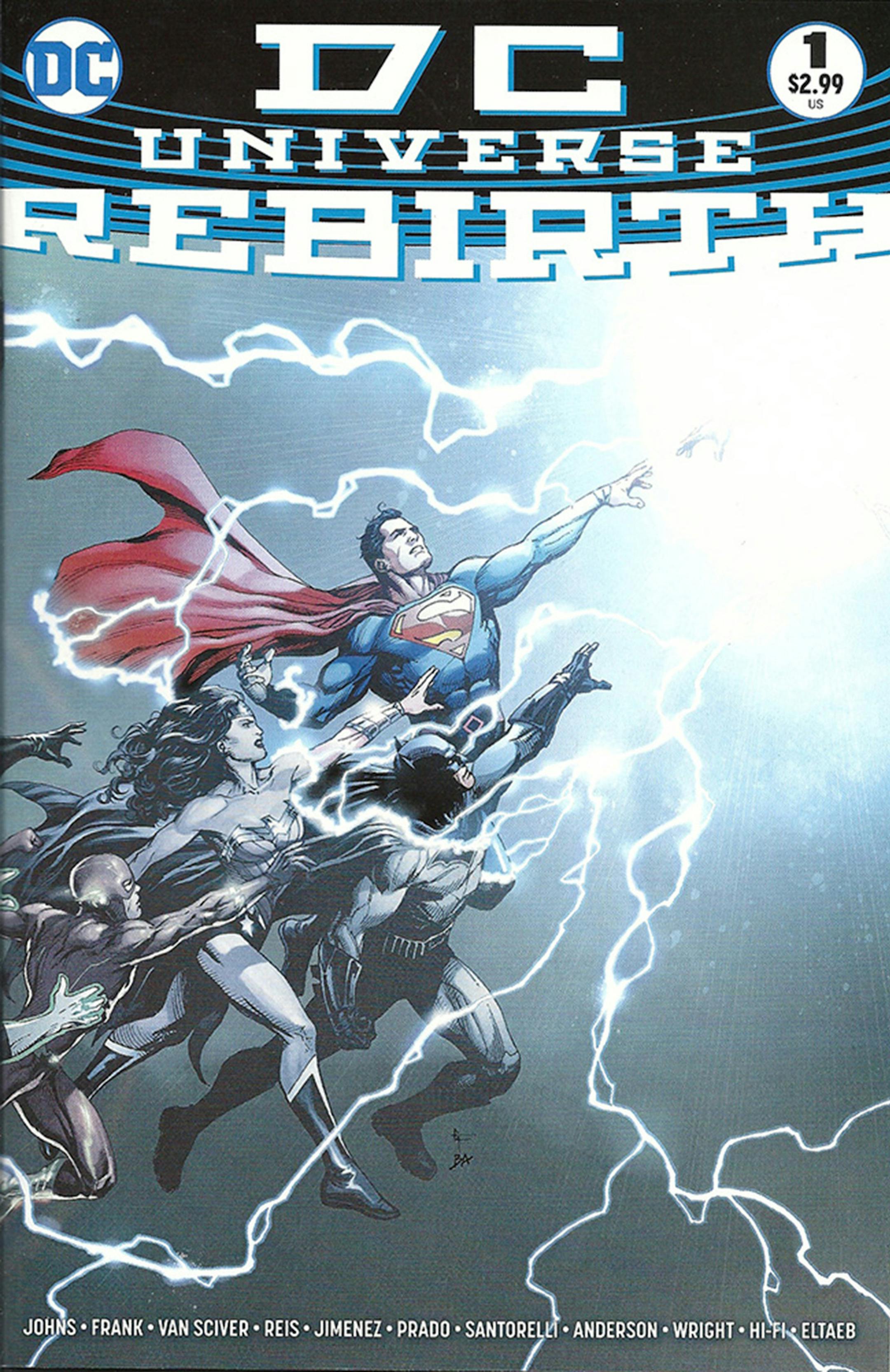 The "DC Universe: Rebirth" one-shot came out May 25, and will be followed by an avalanche of Rebirth one-shots and first issues in the months to come. (DC Entertainment Inc) ORG XMIT: 1185265