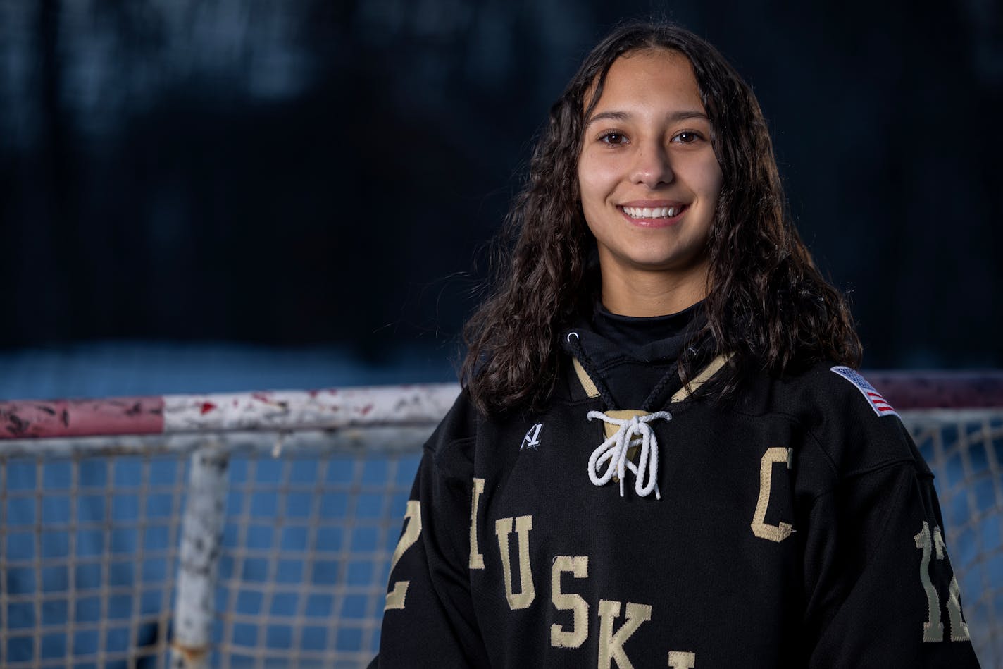 Isa Goettl (12) of Andover - All Metro Girls Hockey First Team player photographed Sunday, Jan. 29, 2023, in Circle Pines, Minn. ] CARLOS GONZALEZ • carlos.gonzalez@startribune.com.