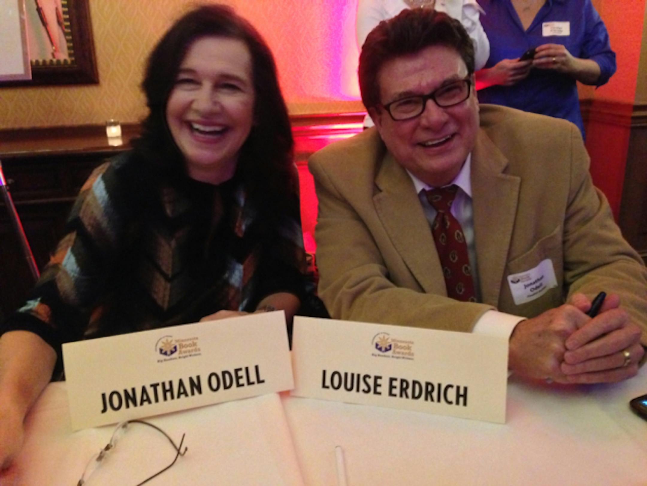 Louise Erdrich and Jonathan Odell were two of the finalists in fiction. Or, wait--maybe it's Jonathan Odell and Louise Erdrich?