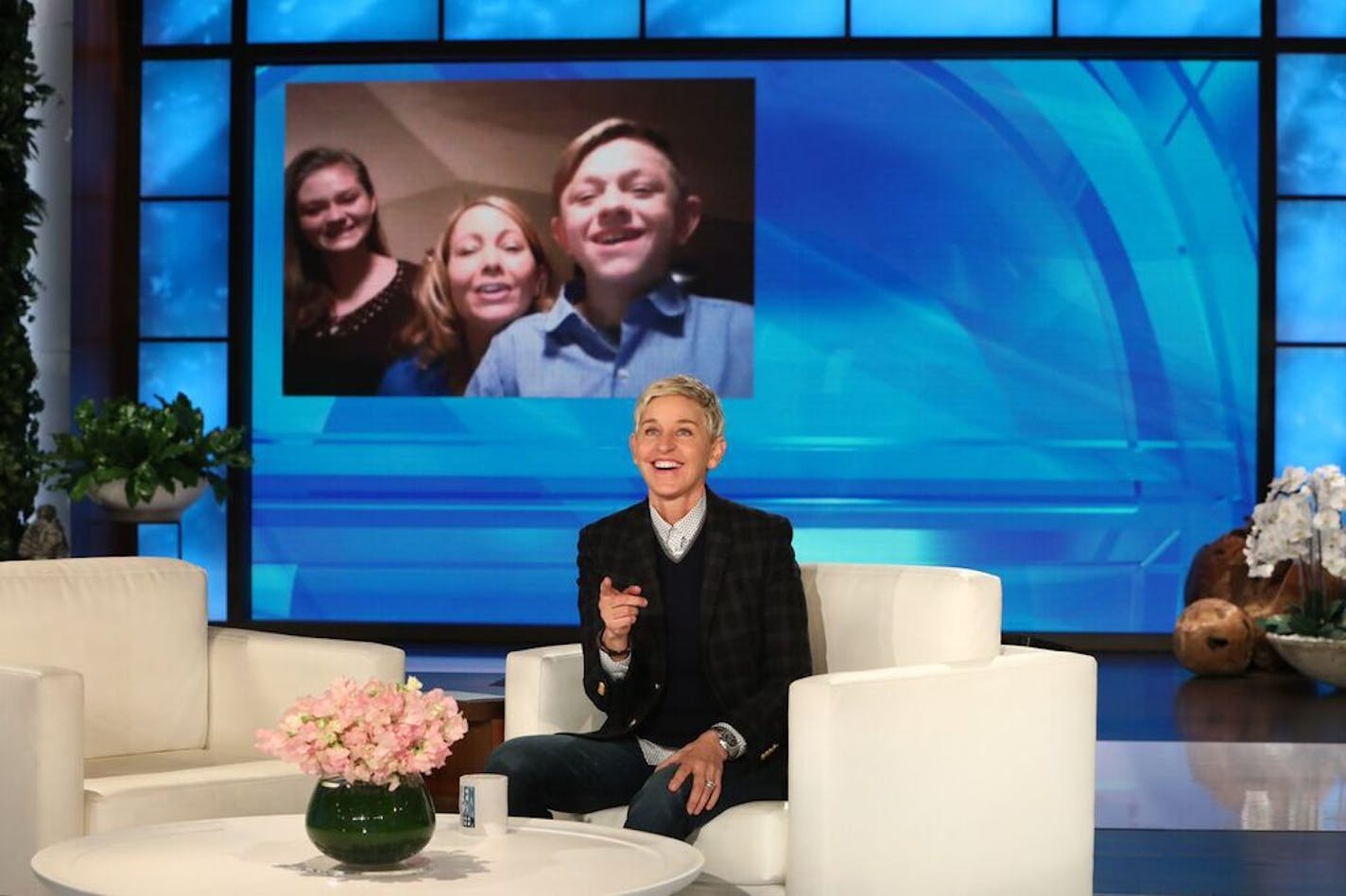 Ellen DeGeneres talks to the Elsenpeter family of Andover on "The Ellen DeGeneres Show."