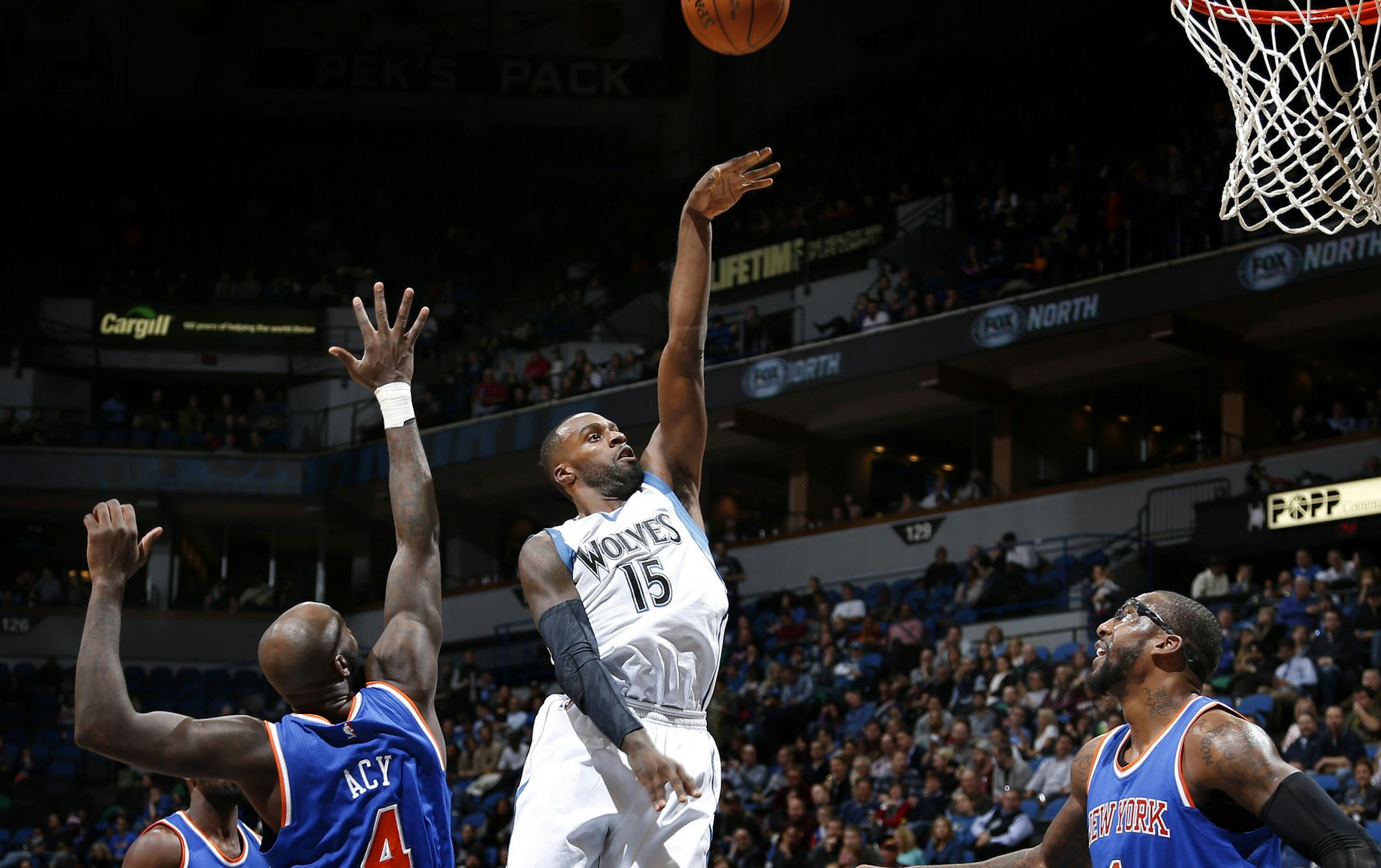 Shabazz Muhammad (15) attempted a shot in the second quarter.