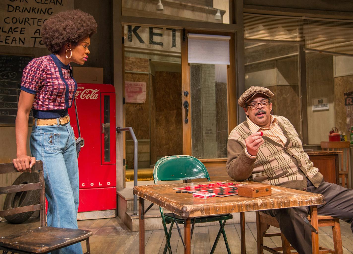 Jasmine Hughes and Terry Bellamy in &#x201c;Jitney&#x201d; at Penumbra.