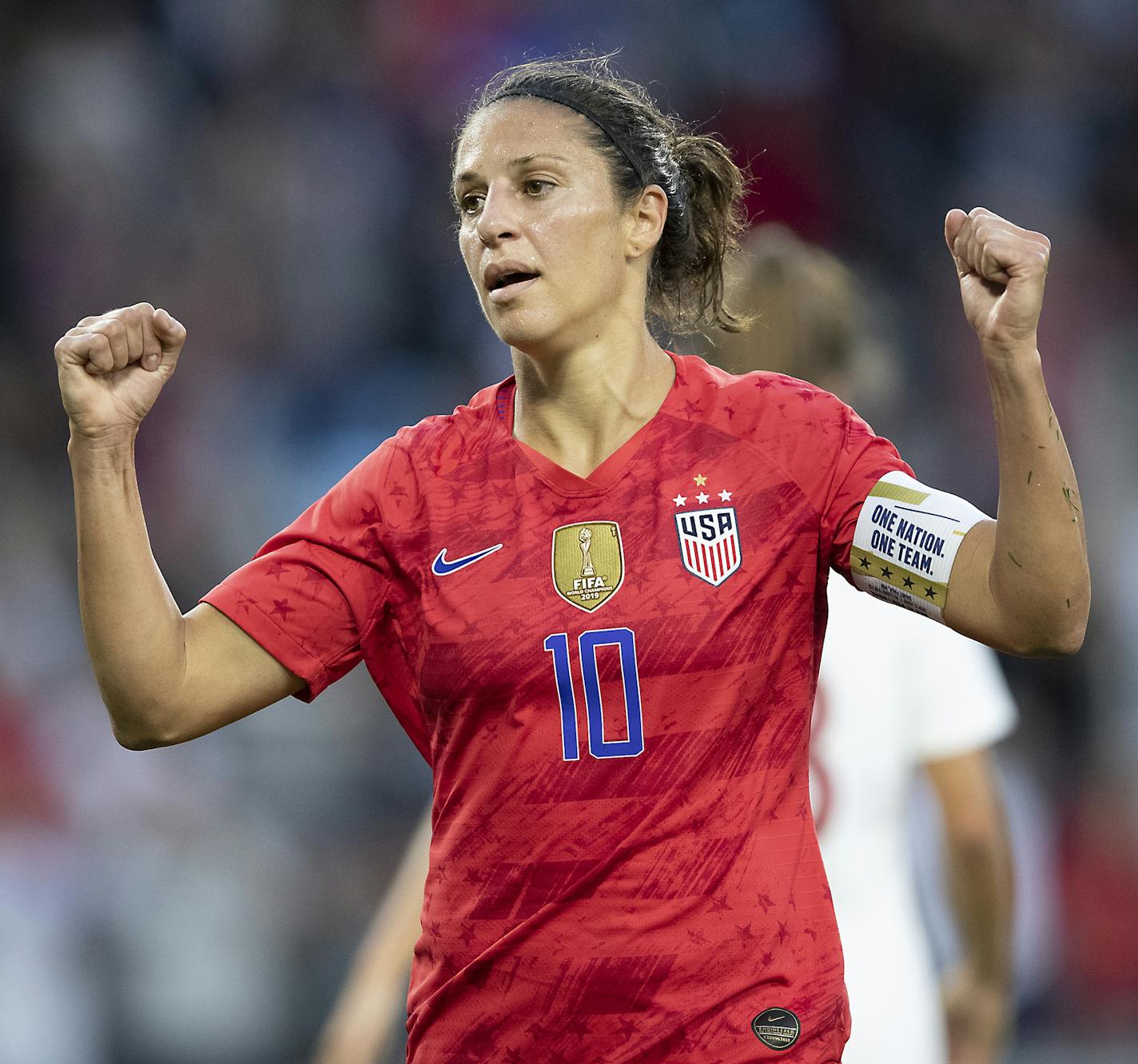 United States forward Carli Lloyd celebrated her first goal as the U.S. women's national team took took on Portugal at Allianz Field, Tuesday, September 3, 2019 in St. Paul, MN. ] ELIZABETH FLORES &#x2022; liz.flores@startribune.com