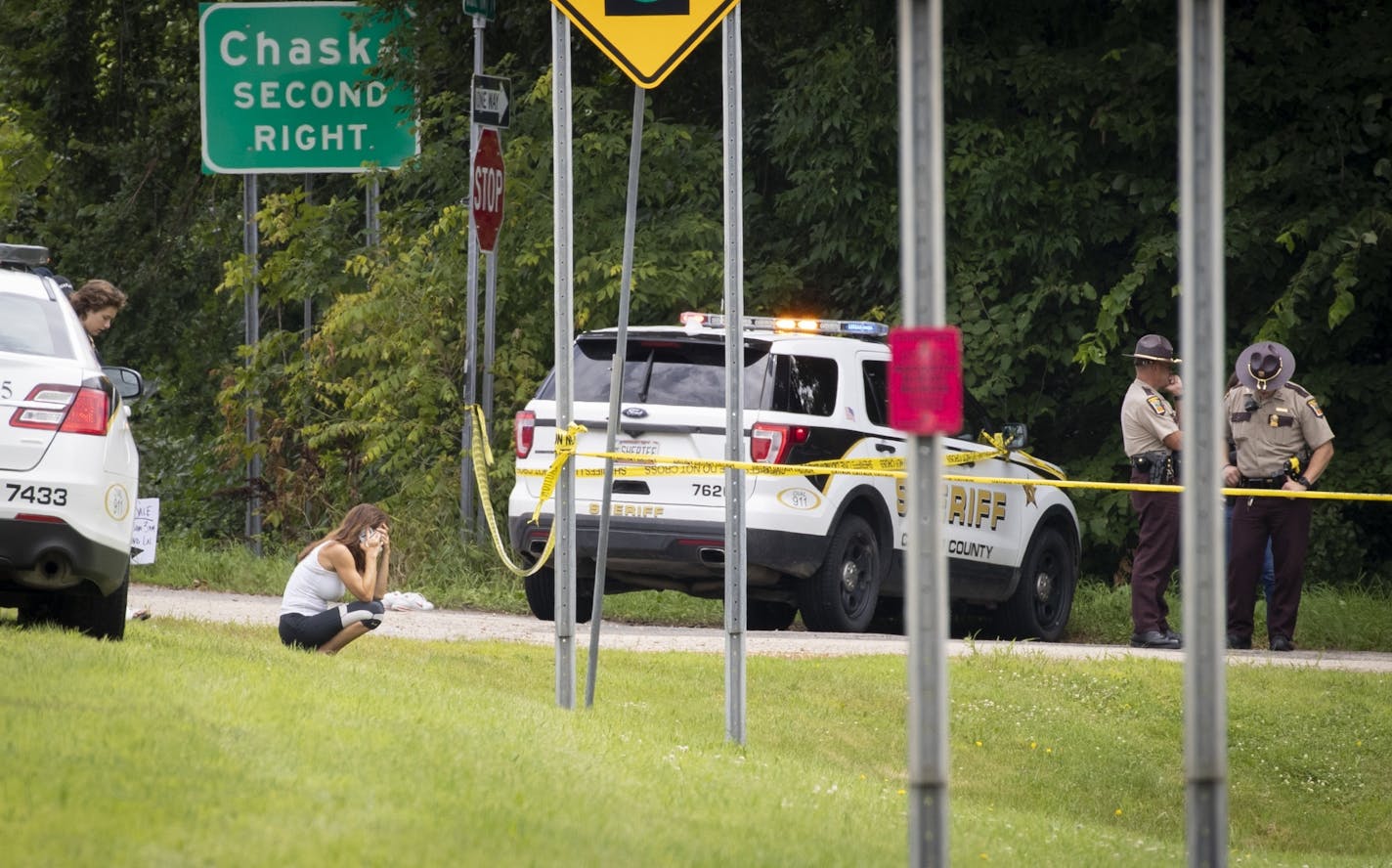 The scene of an officer involved shooting in Chanhassen, Minn., on July 13, 2018.