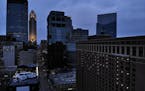 Lights in the downtown Minneapolis Hilton's windows spelled "hope" as the sun set Friday night. A statement from Hilton read - “These last few weeks