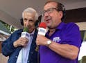 Mike Lynch, entertaining fans of WCCO at the State Fair with Sid Hartman. Credit: WCCO Radio