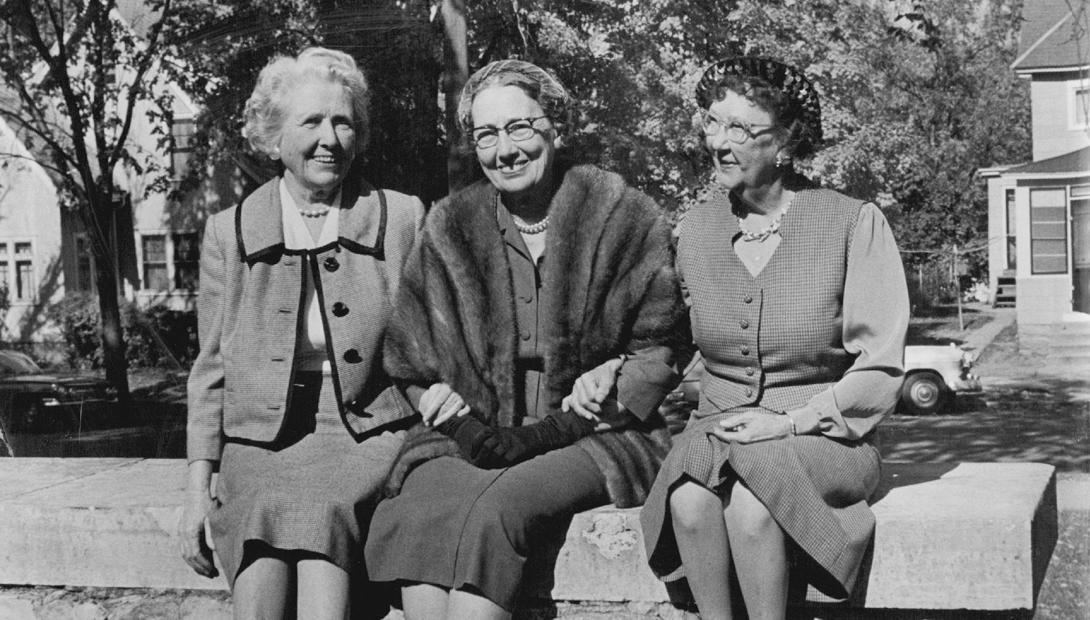 The real people behind the characters of the "Betsy-Tacy" novels, from left: Mrs. Charles Kirch ("Tacy"); Maud Hart Lovelace ("Betsy") and Marjorie Gerlach Harris ("Tib").