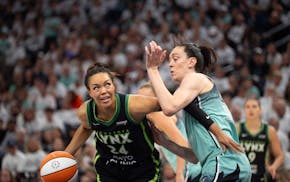 Lynx forward Napheesa Collier and New York Liberty forward Breanna Stewart, cofounders of the new Unrivaled three-on-three league, faced off in the WN
