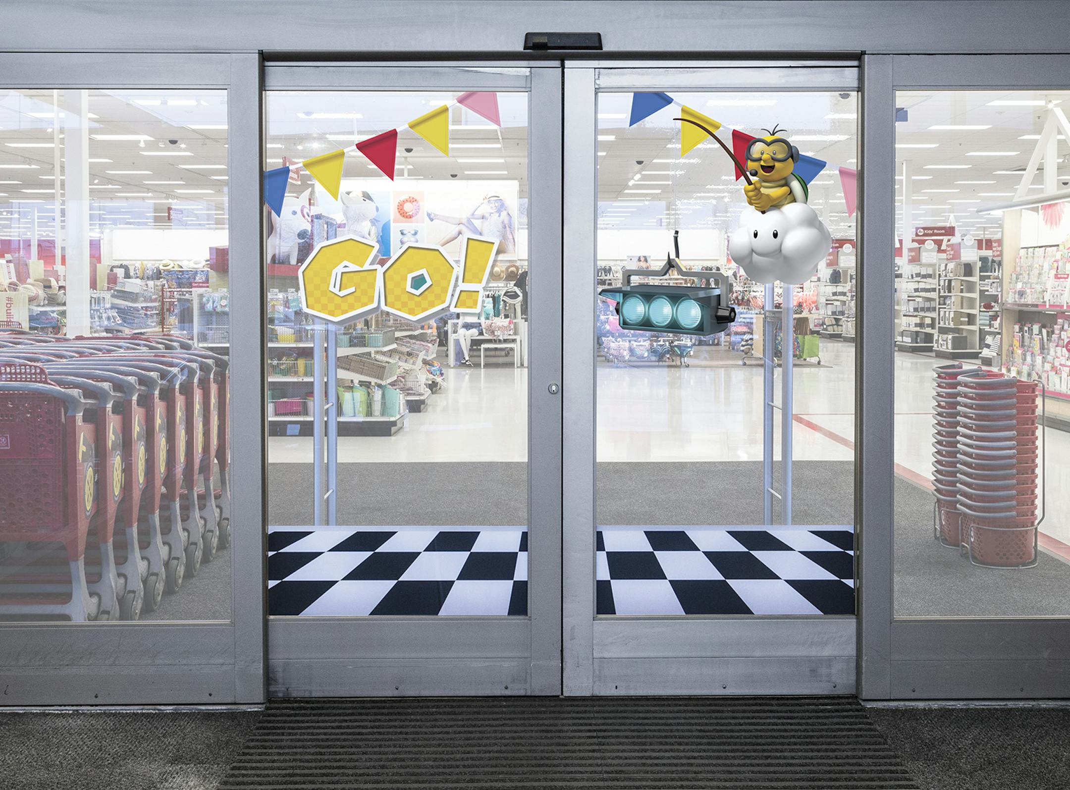 As part of the ongoing Super Mario campaign, Target arranged it so that when store doors open, customers walking in hear music from the video game.