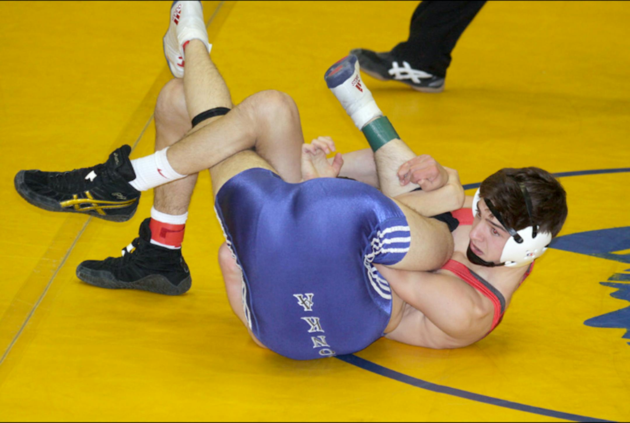 Mound Westonka's Ryan Reid (right) is off to a 6-0 start this season wrestling at 152 pounds.