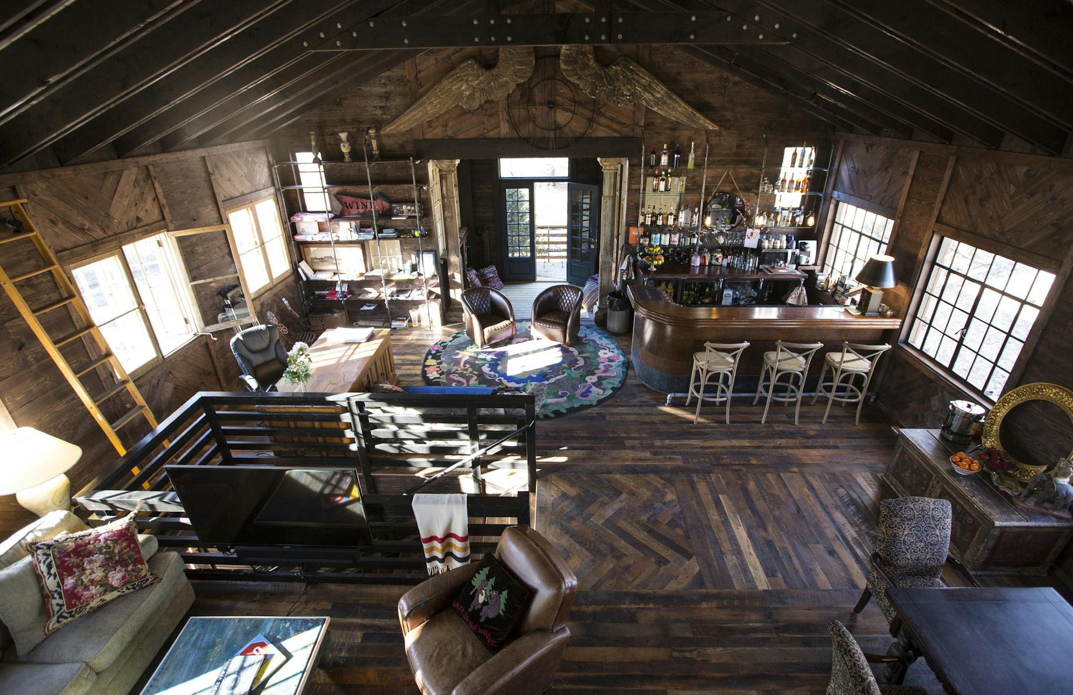 The upstairs area of Judy and Kent Hodder's studio barn on their property in Wayzata, Minn., on Tuesday, March 10, 2015. ] RENEE JONES SCHNEIDER • reneejones@startribune.com