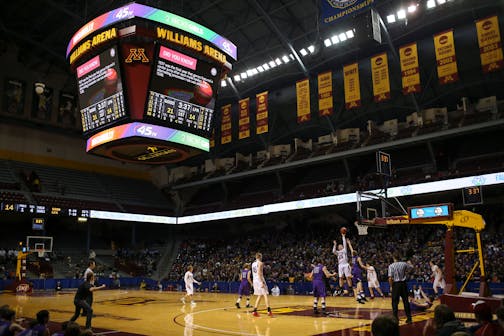Goodhue's Justyn Lind put up a first half shot Thursday afternoon. ] JEFF WHEELER • jeff.wheeler@startribune.com Goodhue faced Lake Park-Audubon in a Boys' State Basketball Tournament Class A quarterfinal game Thursday afternoon, March 10, 2016 at Williams Arena in Minneapolis.