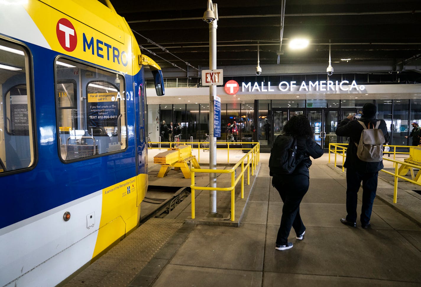 Passengers walked from the light rail platform to the Mall of America at its updated transit station Friday.