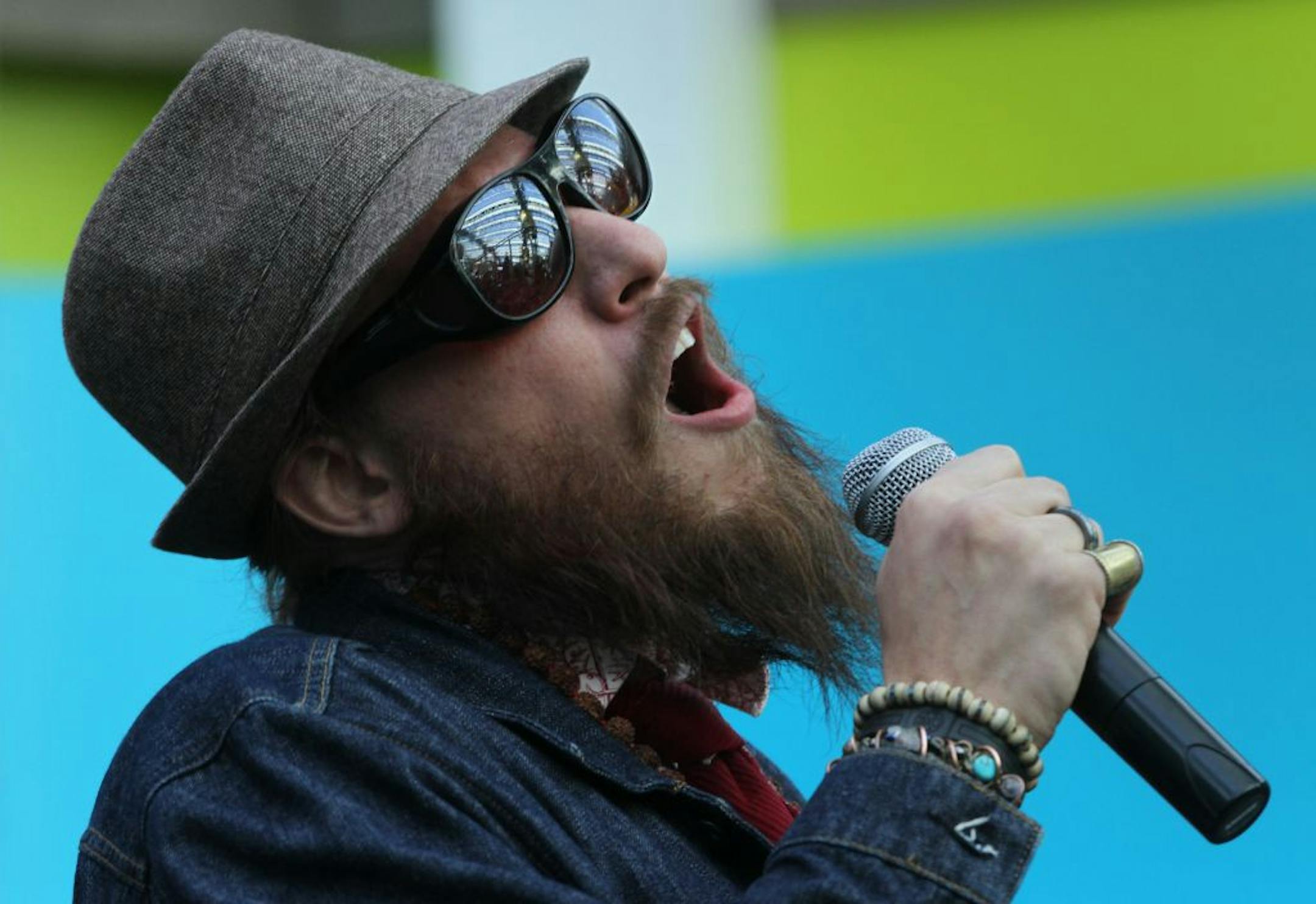 Several thousand people jammed next to the stage at the Mall of America amusement park to hear Nicholas David Mrozinski, one of the top 4 finalists on NBC's hit show, "The Voice." Mrozinski, from Eagan MN., sang two songs, wowing the audience on 12/6/12.