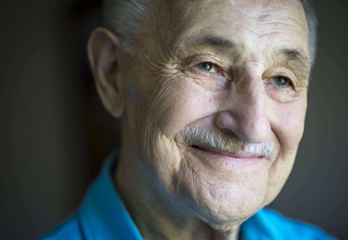 Jim Klobuchar was photographed in his living room Friday. ] Aaron Lavinsky &#x2022; aaron.lavinsky@startribune.com Photos accompanying an article reflecting on Jim Klobuchar and his cycling adventures and impact. Photographed in Klobuchar's apartment on Friday, July 31, 2015 in Golden Valley.