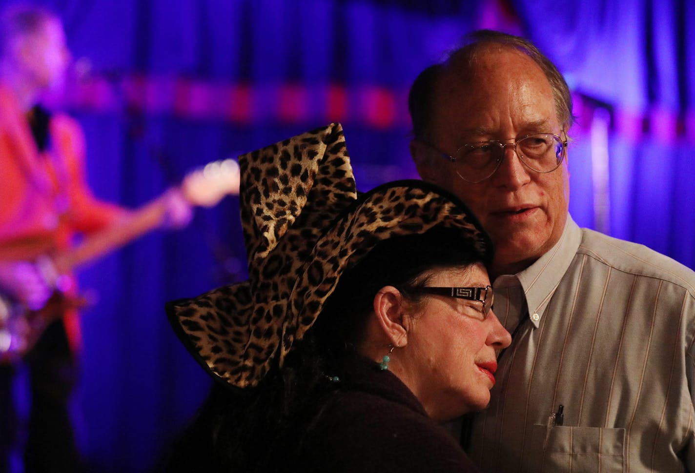 A couple who declined to provide their names slow danced together. ] ANTHONY SOUFFLE &#xef; anthony.souffle@startribune.com The Withrow Ballroom, thought to be the state's oldest ballroom, held possibly their last dance Saturday, Oct. 28, 2017 in Hugo, Minn.