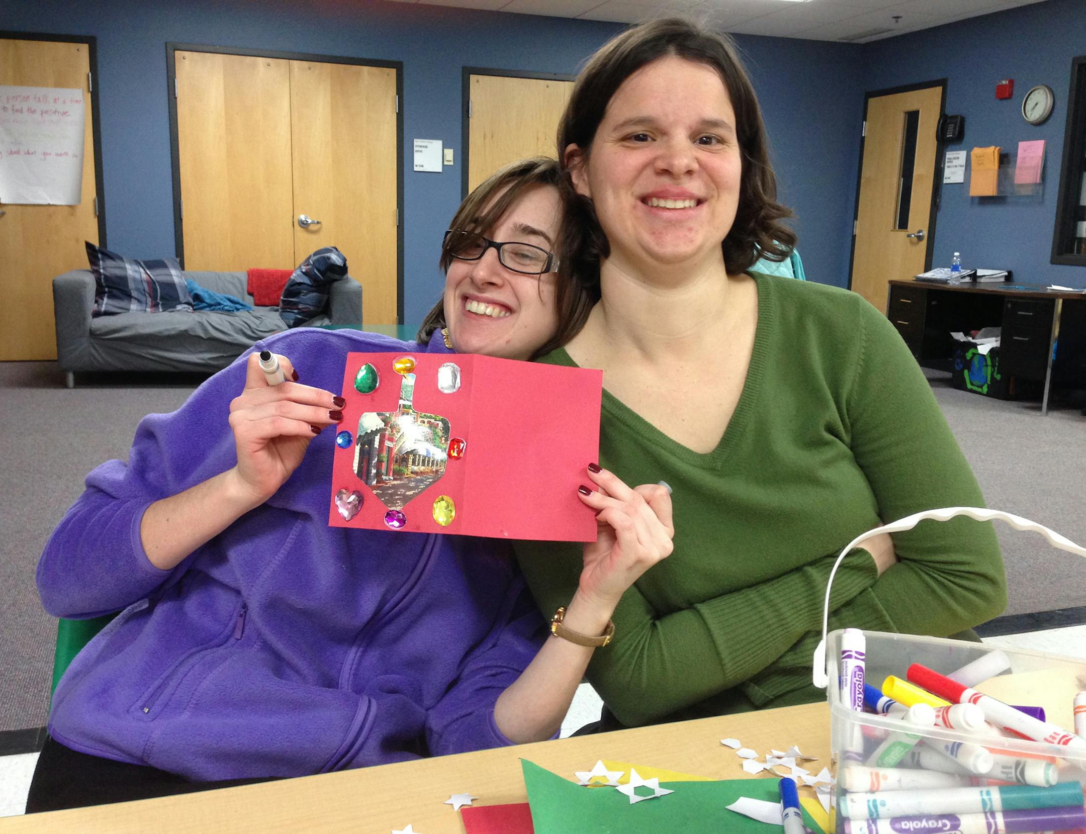 Holiday cards. Photo by Anita Lewis, the inclusion director at the Sabes Jewish Community Center