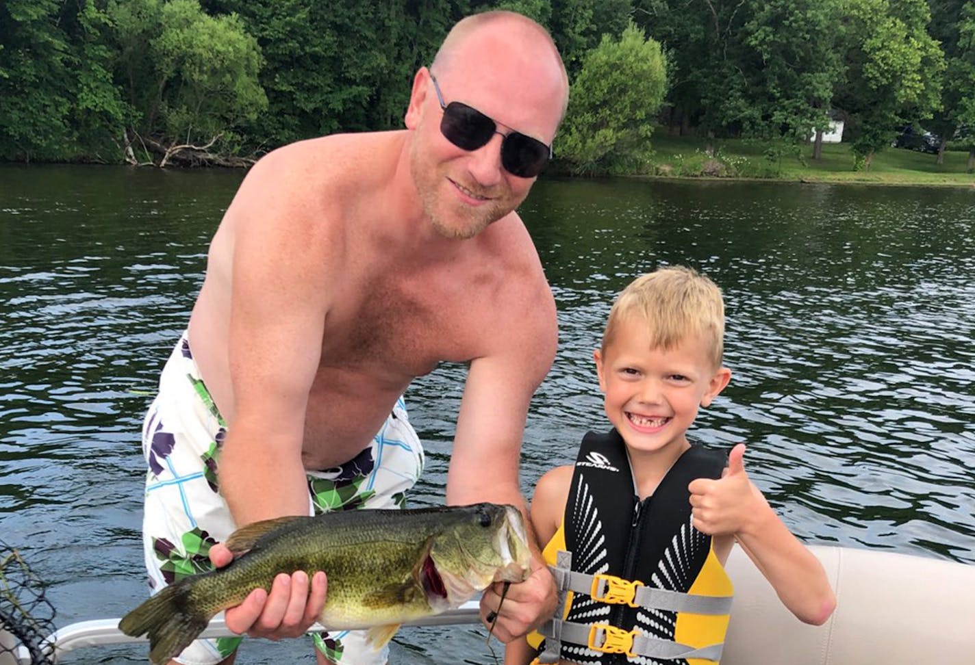 Shea Zasada, right, and his father Mike Zasada.