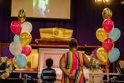 At Shiloh Temple International Ministries in Minneapolis, MN on June 1, 2021, mourners paid their respects to Aniya Allen during the wake for non-fami
