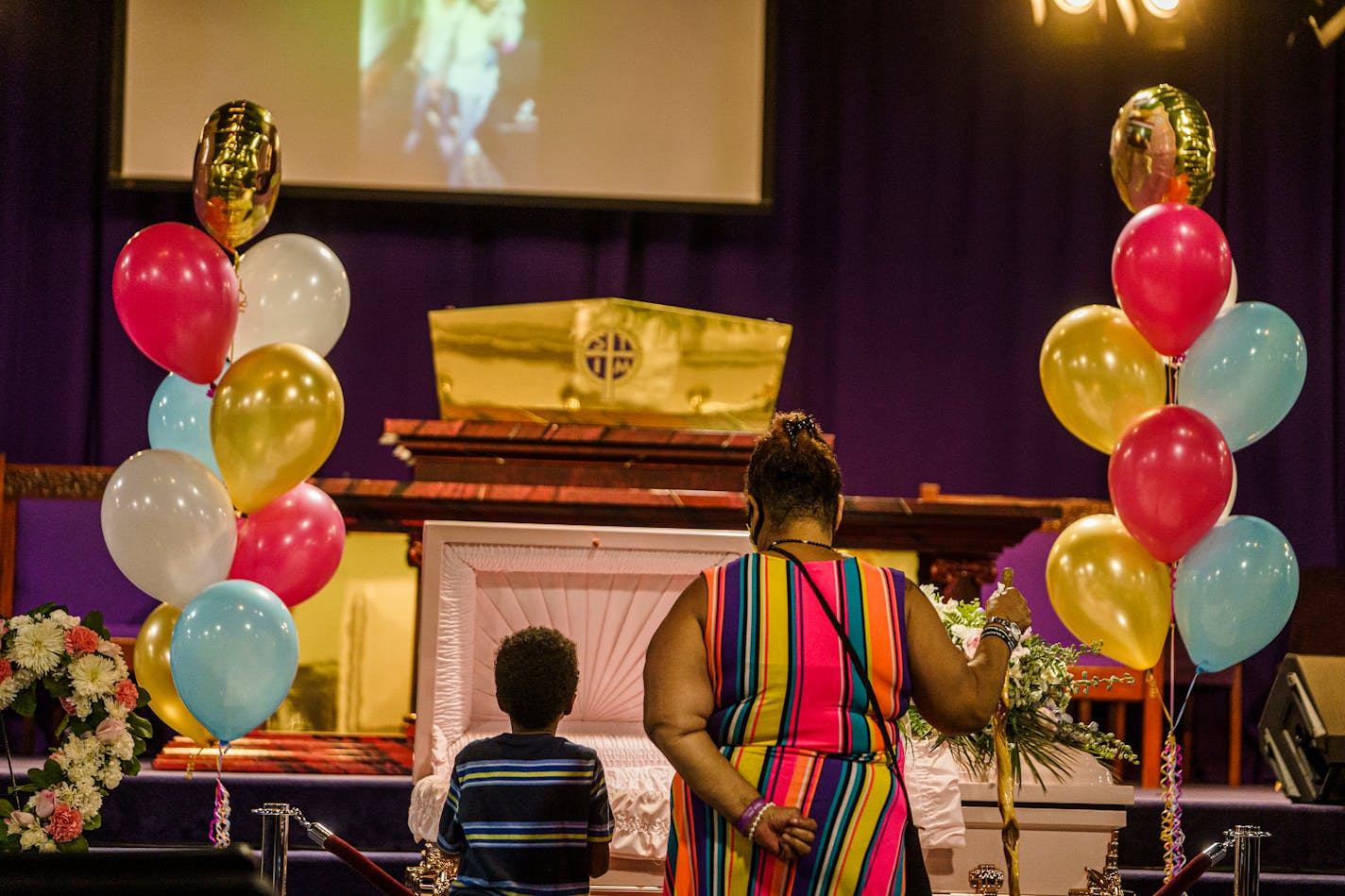 At Shiloh Temple International Ministries in Minneapolis, MN on June 1, 2021, mourners paid their respects to Aniya Allen during the wake for non-family members. ]RICHARD TSONG-TAATARII • Richard.Tsong-Taatarii@startribune.com