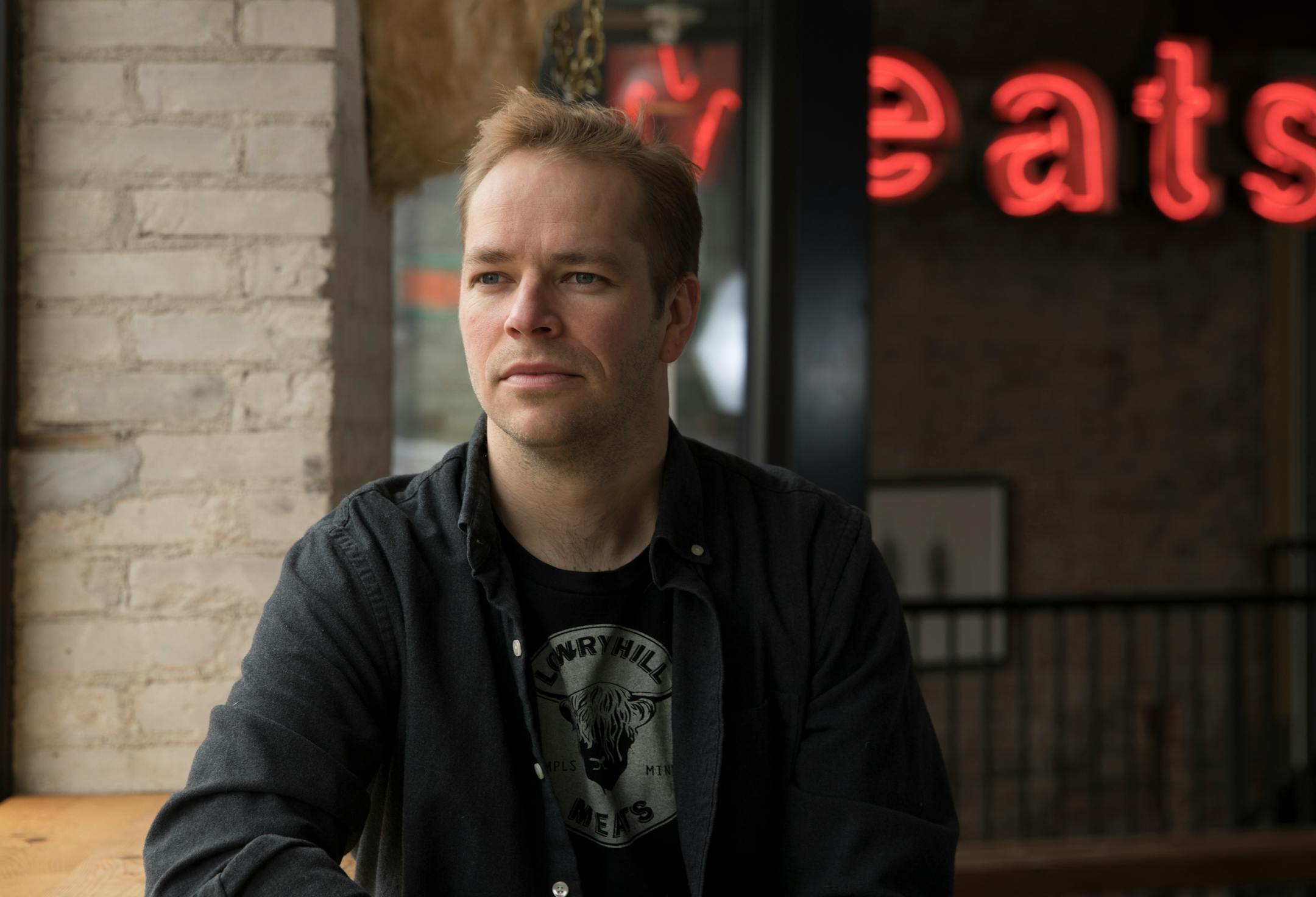 Lowry Hill Meats owner and butcher Erik Sather photographed at the store in Minneapolis, Minn., on April 11, 2017. ] RENEE JONES SCHNEIDER • renee.jones@startribune.com