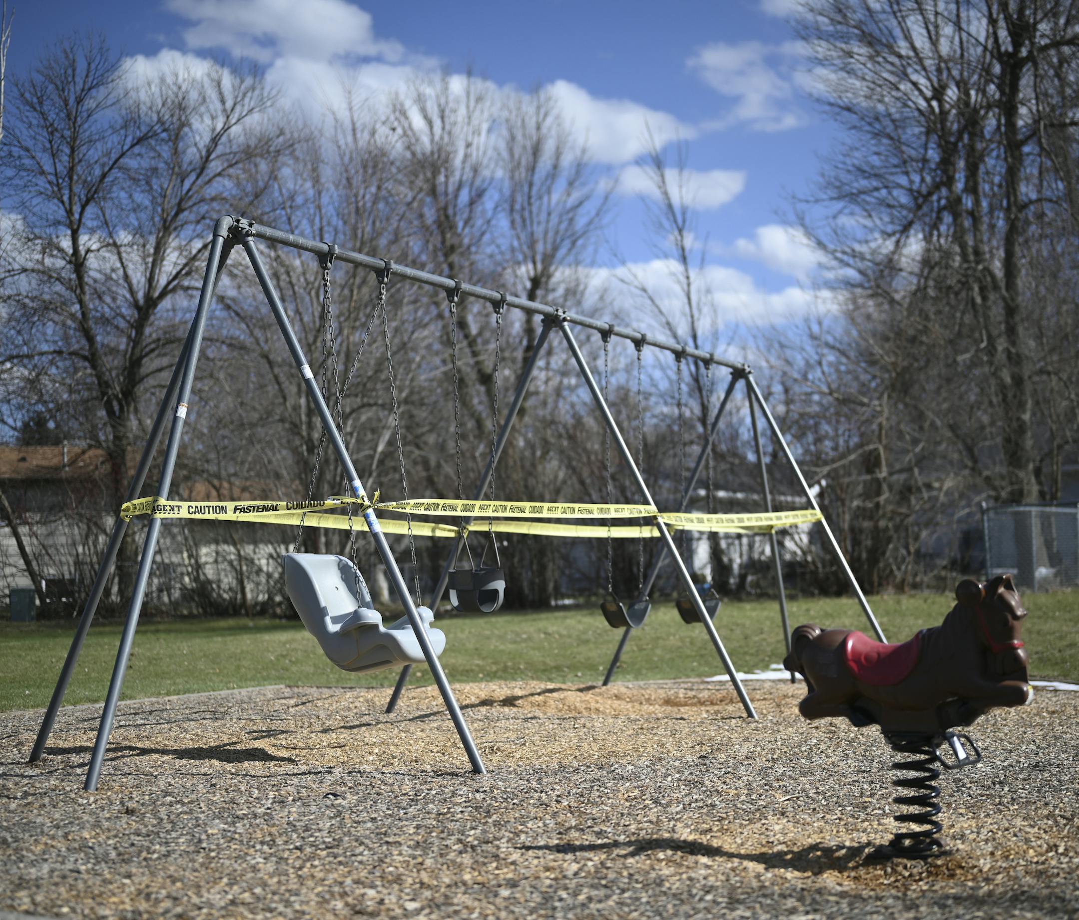 A playground was closed in Worthington due to the COVID-19 pandemic.