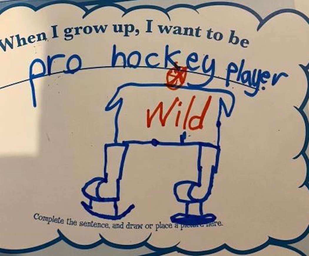 Brock Faber's goal of playing for the Wild was evident when he was in grade school.
