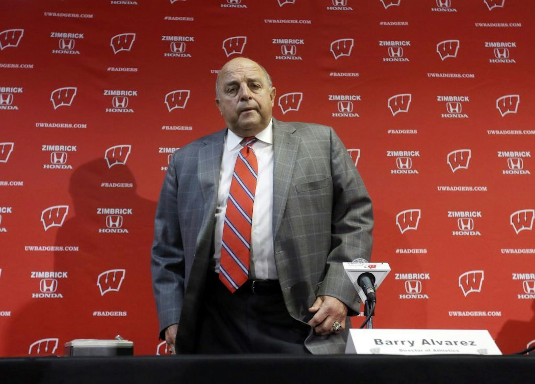 Wisconsin athletic director Barry Alvarez