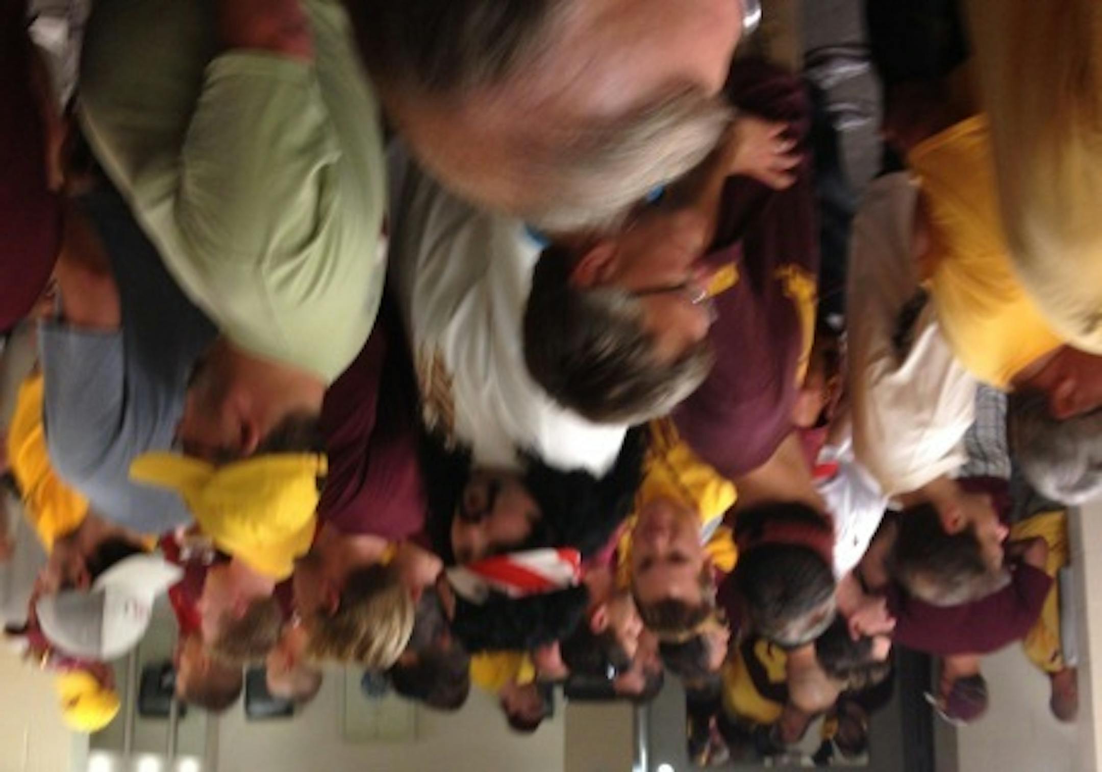 This picture from a bathroom at UNLV's stadium is proof of all the Gophers fans. Here's what it looks like in the men's room, ladies.
