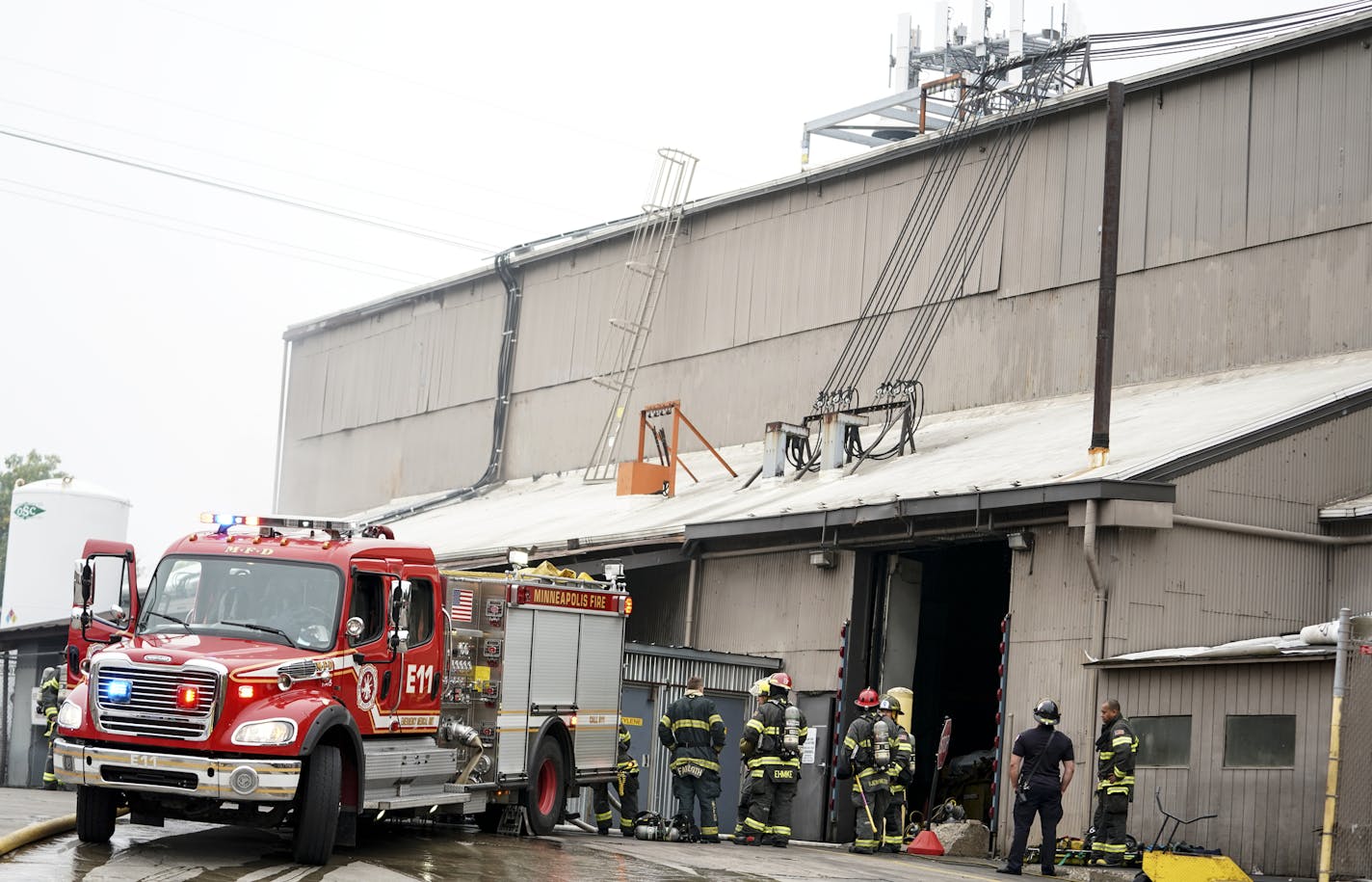 The Minneapolis Fire Department responded to an explosion and fire Wednesday, Sept. 19, 2018 at Metal-Matic in Minneapolis, Minn. ] AARON LAVINSKY &#x2022; aaron.lavinsky@startribune.com The Minneapolis Fire Department responded to an explosion and fire Wednesday, Sept. 19, 2018 at Metal-Matic in Minneapolis, Minn.