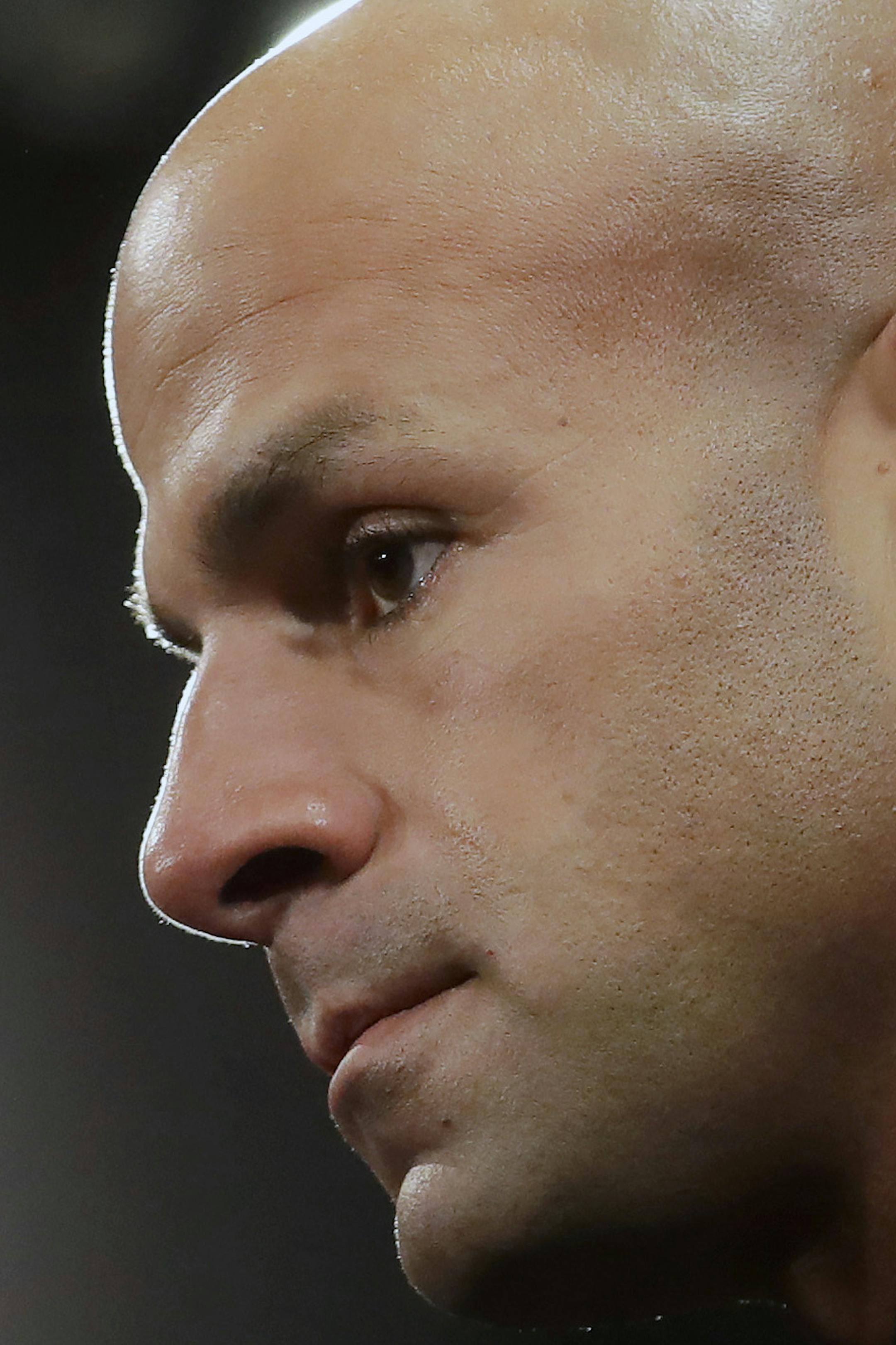 San Francisco 49ers defensive coordinator Robert Saleh speaks at a news conference at the team's NFL football training facility in Santa Clara, Calif., Thursday, Jan. 16, 2020. The 49ers are scheduled to host the Green Bay Packers in the NFC Championship game Sunday. (AP Photo/Jeff Chiu)