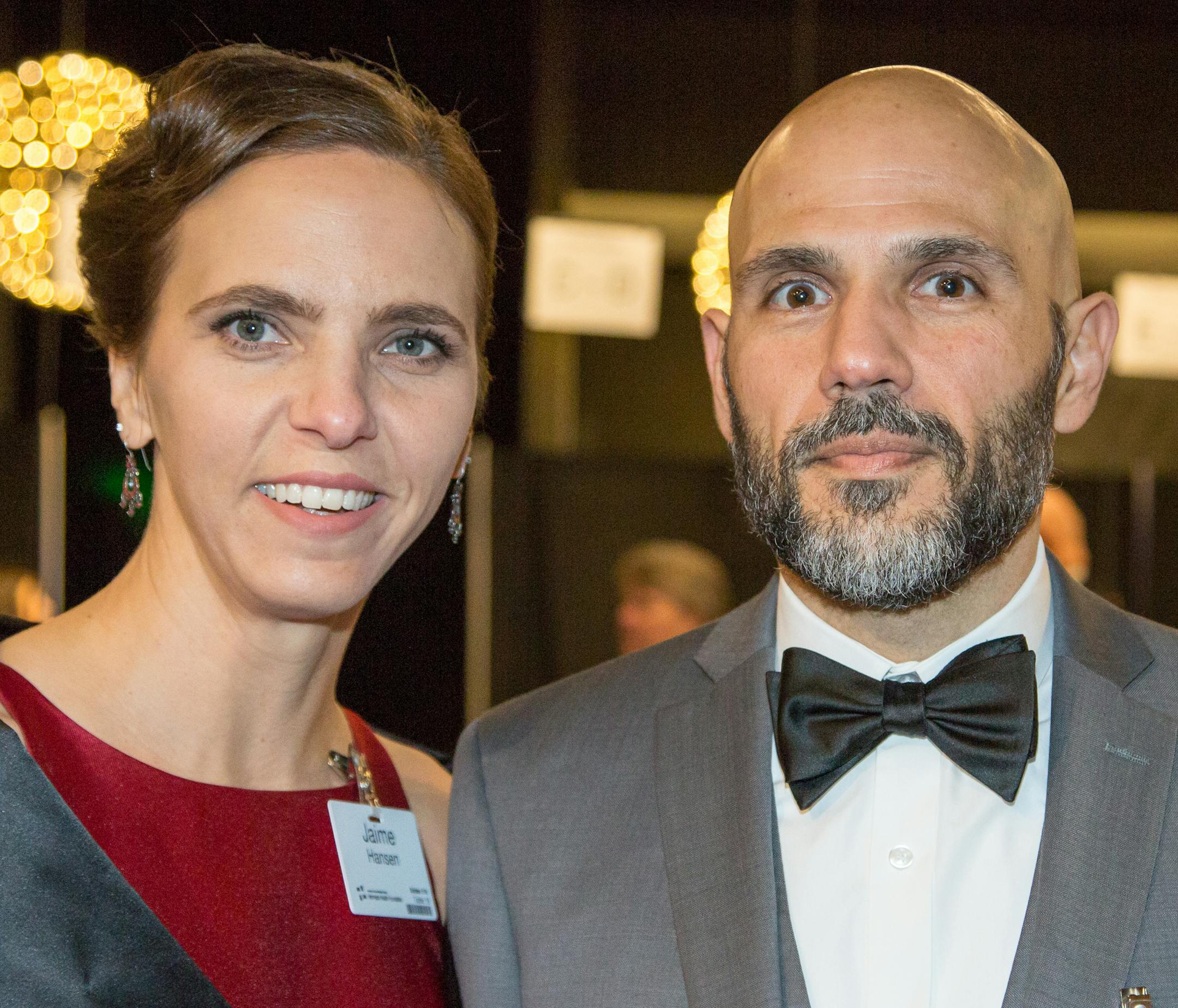 Jaime Hansen and Marc Martel attend the HCMC Light Up the Night Gala at US Bank Stadium. [ Special to Star Tribune, photo by Matt Blewett, Matte B Photography, matt@mattebphoto.com, December 2, 2016, Hennepin County Medical Center Light up the Night Gala, US Bank Stadium, Minneapolis, Minnesota, SAXO 1002449430, 010117FACES