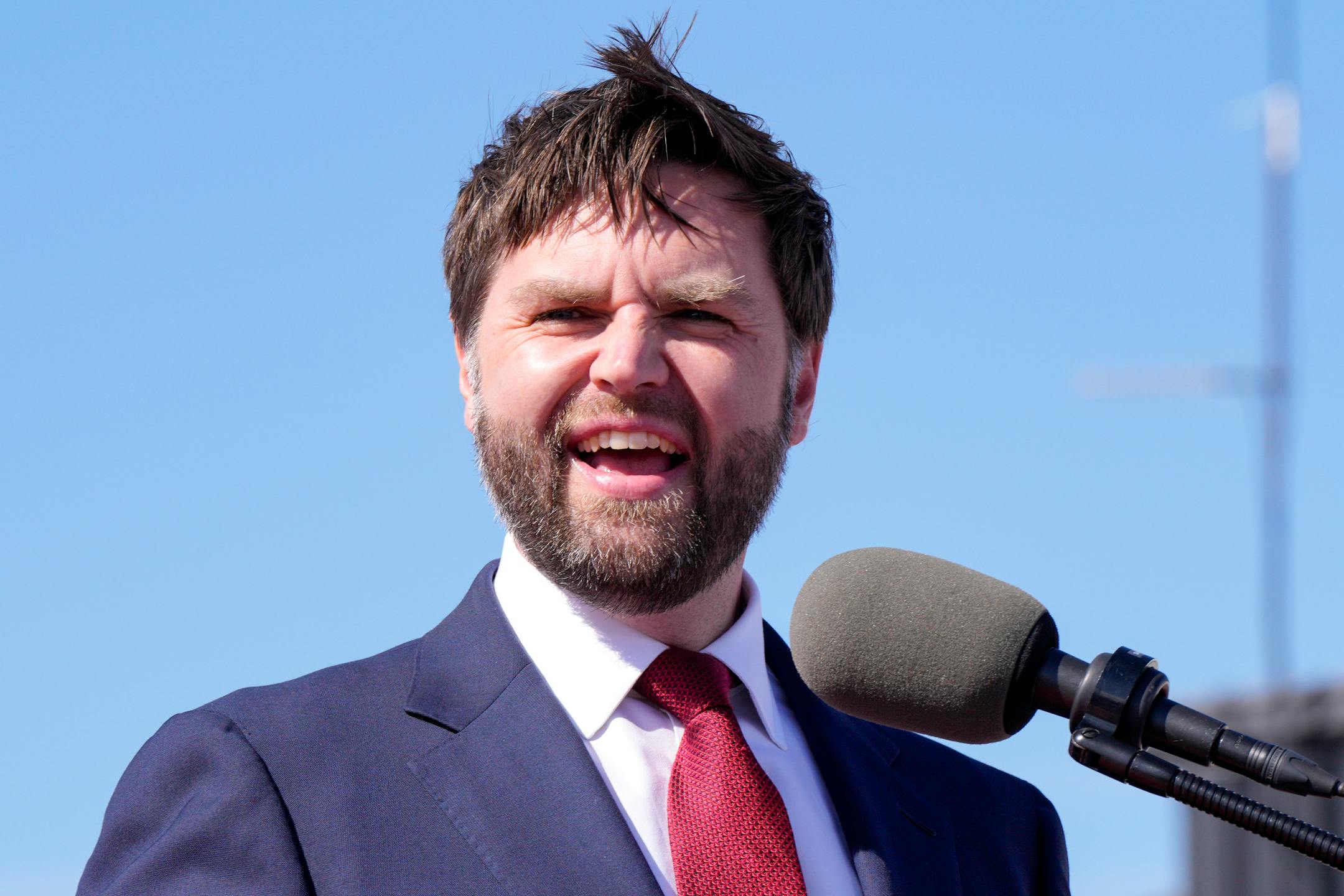 Sen. J.D. Vance, R-Ohio, speaks at an event, March 16, 2024, in Vandalia, Ohio.
