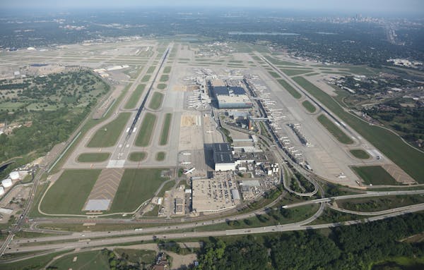 Aerial image of Minneapolis-St. Paul International Airport.