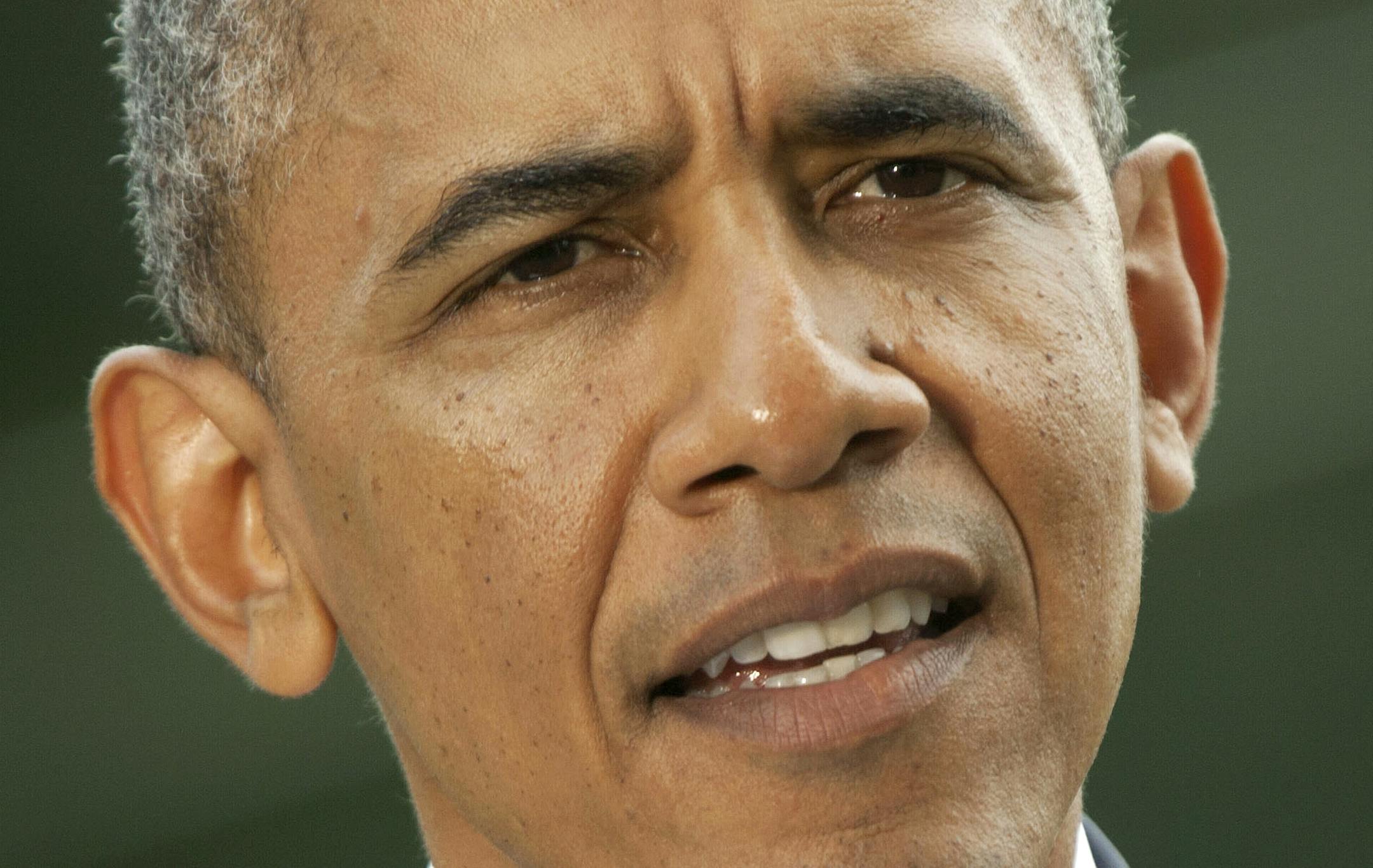 FILE - This June 13, 2014 file photo shows President Barack Obama speaking on the South Lawn of the White House in Washington. President Barack Obama plans to sign an executive order banning federal contractors from discriminating against employees on the basis of their sexual orientation, a White House official said Monday. The move follows years of pressure from gay rights groups for Obama to act on his own while a broader employment non-discrimination measure languishes on Capitol Hill. The S
